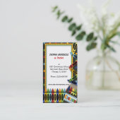 Leerschool basisschool visitekaartje (Staand voorkant)