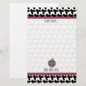 Leerschool — Houndstooth Apple Briefpapier (Voorkant / Achterkant)