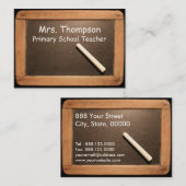 Leerschool Leerling Chalk Calling Card Contactkaartje (Voorkant / Achterkant)