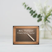 Leerschool Leerling Chalk Calling Card Contactkaartje (Staand voorkant)