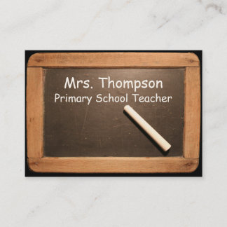 Leerschool Leerling Chalk Calling Card Contactkaartje