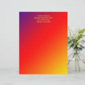 Leerschool — Levendige regenboog Persoonlijk Briefhoofd (Staand voorkant)