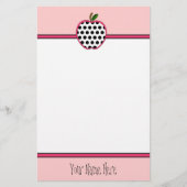 Leerschool - Polka Dot Apple Briefpapier (Voorkant)
