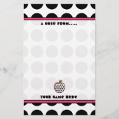Leerschool - Polka Dot Apple Briefpapier (Voorkant)