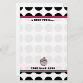 Leerschool - Polka Dot Apple Briefpapier (Voorkant / Achterkant)