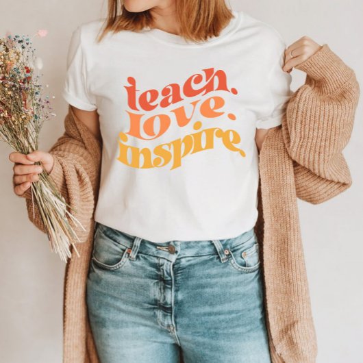 Leerschool retrokleurig plezier t-shirt