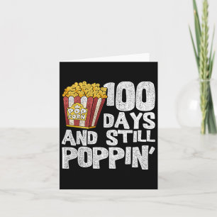 Leerschool-student Popcorn 100 dagen school Kaart