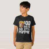 Leerschool-student Popcorn 100 dagen school T-shirt (Voorkant volledig)