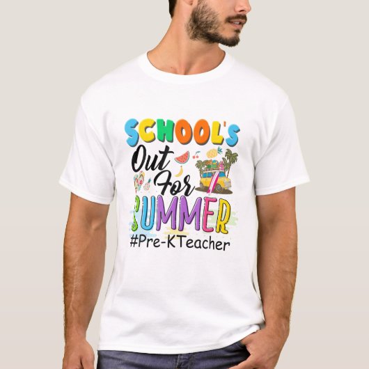Leerschool voor de zomer voor het eerst t-shirt (Voorkant)