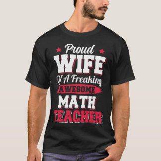 Leerschool Wiskunde leraar vrouw T-shirt