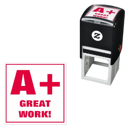 Leerstempel: A+, GROOT WERK! Zelfinktende Stempel (In situ)