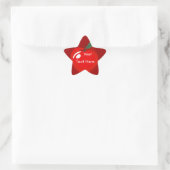 Leerster Red Apple Star Shape Sticker (Tas)