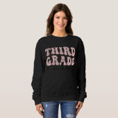 Leerster Vibes Pink Groovy Kind van de derde klas Trui (Voorkant volledig)