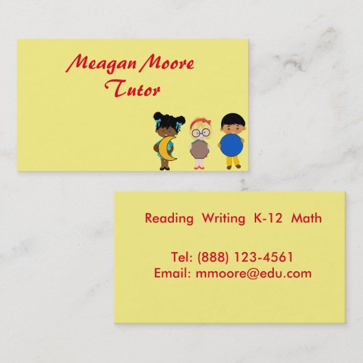 Leerstudenten Visitekaartje (Voorkant / Achterkant)