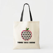 Leertas - Polka Dot Apple Tote Bag (Voorkant)