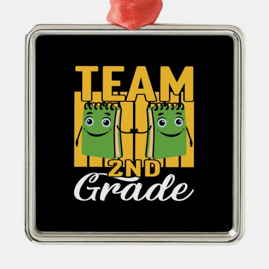 Leerteam 2e graad metalen ornament (Voorkant)