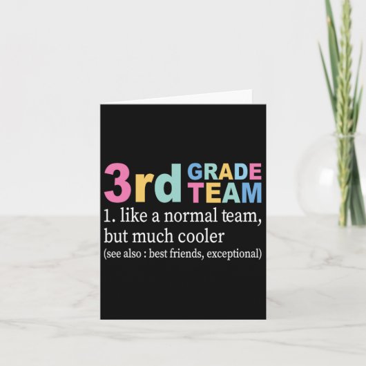 Leerteam van de derde klas als een normaal team, m kaart (Voorkant)