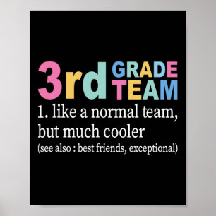 Leerteam van de derde klas als een normaal team, m poster