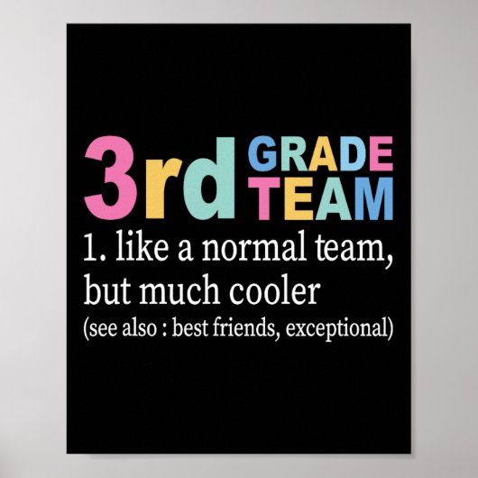 Leerteam van de derde klas als een normaal team, m poster (Voorkant)