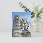 Leertoren en La Fontana dei Putti, Pisa Briefkaart (Staand voorkant)