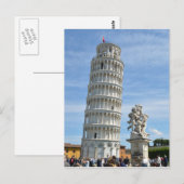 Leertoren en La Fontana dei Putti Statue, Pis Briefkaart (Voorkant / Achterkant)