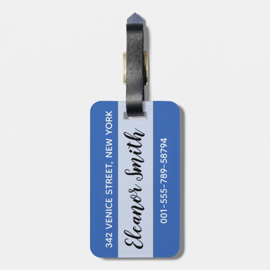 Leertoren van het beeld van Pisa en Putti Fountain Bagagelabel (Achterkant verticaal)