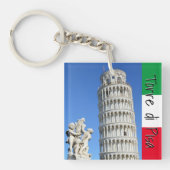 Leertoren van het beeld van Pisa en Putti Fountain Sleutelhanger (voorkant)
