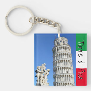 Leertoren van het beeld van Pisa en Putti Fountain Sleutelhanger