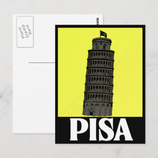 Leertoren van het ontwerp van het Briefkaart Pisa (Voorkant / Achterkant)