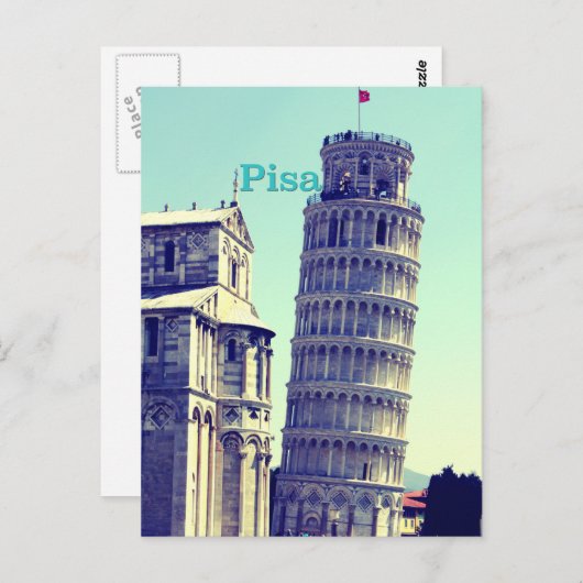 Leertoren van Pisa Briefkaart (Voorkant / Achterkant)