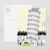 Leertoren van Pisa Briefkaart (Voorkant / Achterkant)