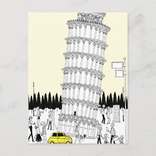 Leertoren van Pisa Briefkaart (Voorkant)