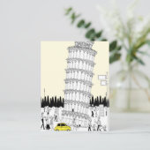 Leertoren van Pisa Briefkaart (Staand voorkant)