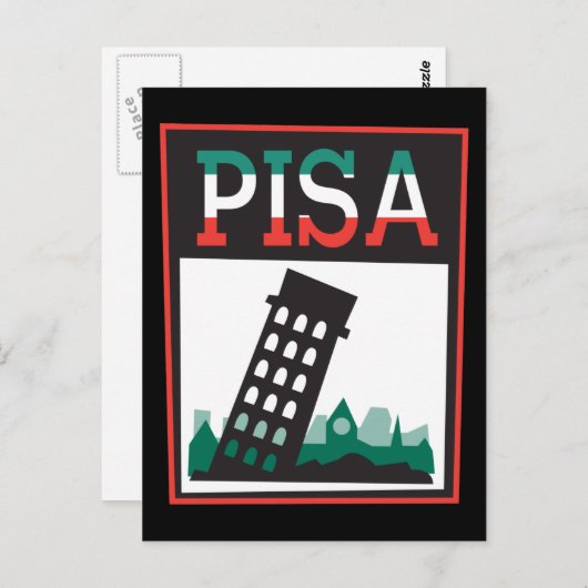 Leertoren van Pisa Briefkaart (Voorkant / Achterkant)