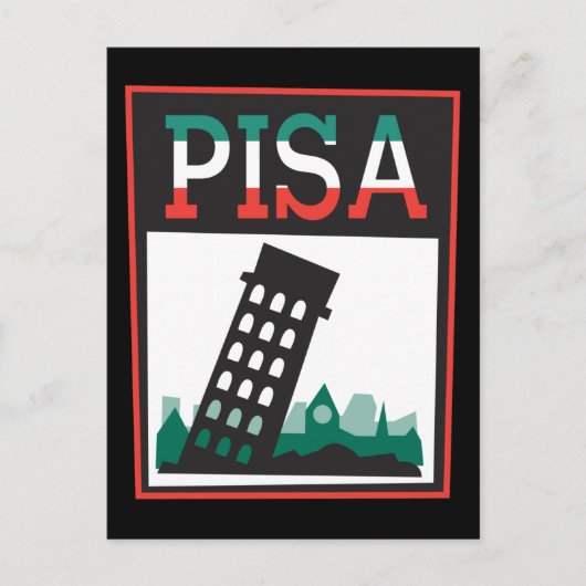 Leertoren van Pisa Briefkaart (Voorkant)