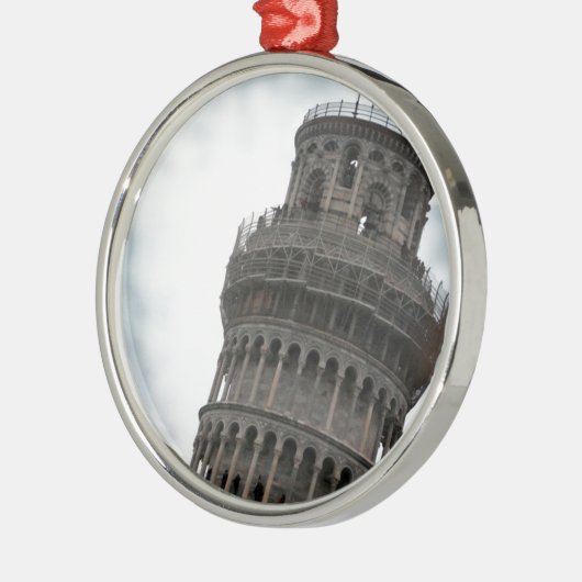Leertoren van Pisa Metalen Ornament (Links)