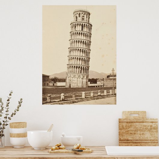 Leertoren van Pisa Poster (Keuken)