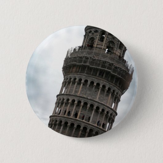 Leertoren van Pisa Ronde Button 5,7 Cm (Voorkant)