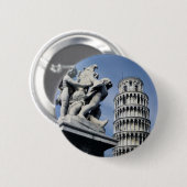 Leertoren van Pisa Ronde Button 5,7 Cm (Voorkant /achterkant)