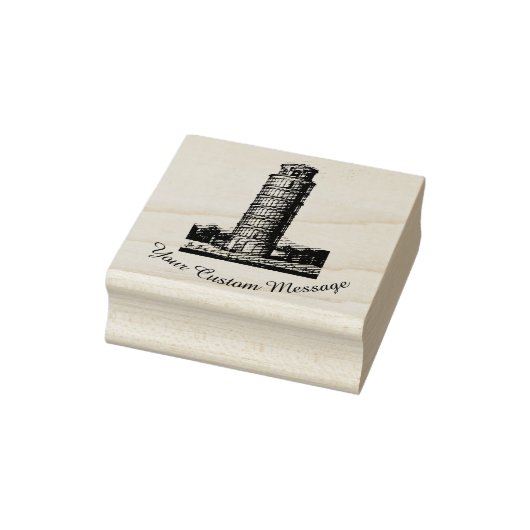 Leertoren van Pisa Rubberstempel (Stempel)