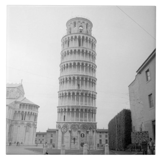 Leertoren van Pisa Tegeltje (Voorkant)