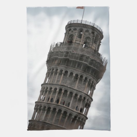 Leertoren van Pisa Theedoek (Verticaal)