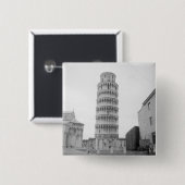 Leertoren van Pisa Vierkante Button 5,1 Cm (Voorkant /achterkant)
