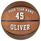 Leervere druk Speler Naam Team Nummer Basketbal (Voorkant)