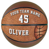 Leervere druk Speler Naam Team Nummer Basketbal (Voorkant)