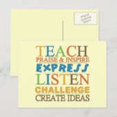 Leerwoorden om mee te leven briefkaart (Voorkant / Achterkant)