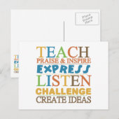 Leerwoorden om mee te leven briefkaart (Voorkant / Achterkant)