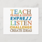 Leerwoorden om mee te leven briefkaart (Voorkant)