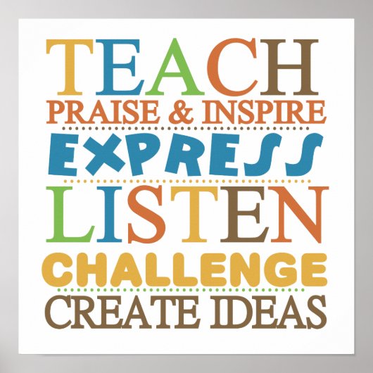 Leerwoorden om mee te leven poster (Voorkant)