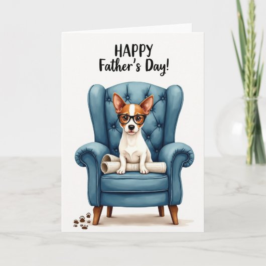 Leerzame Pup Vaderdag kaart (Voorkant)
